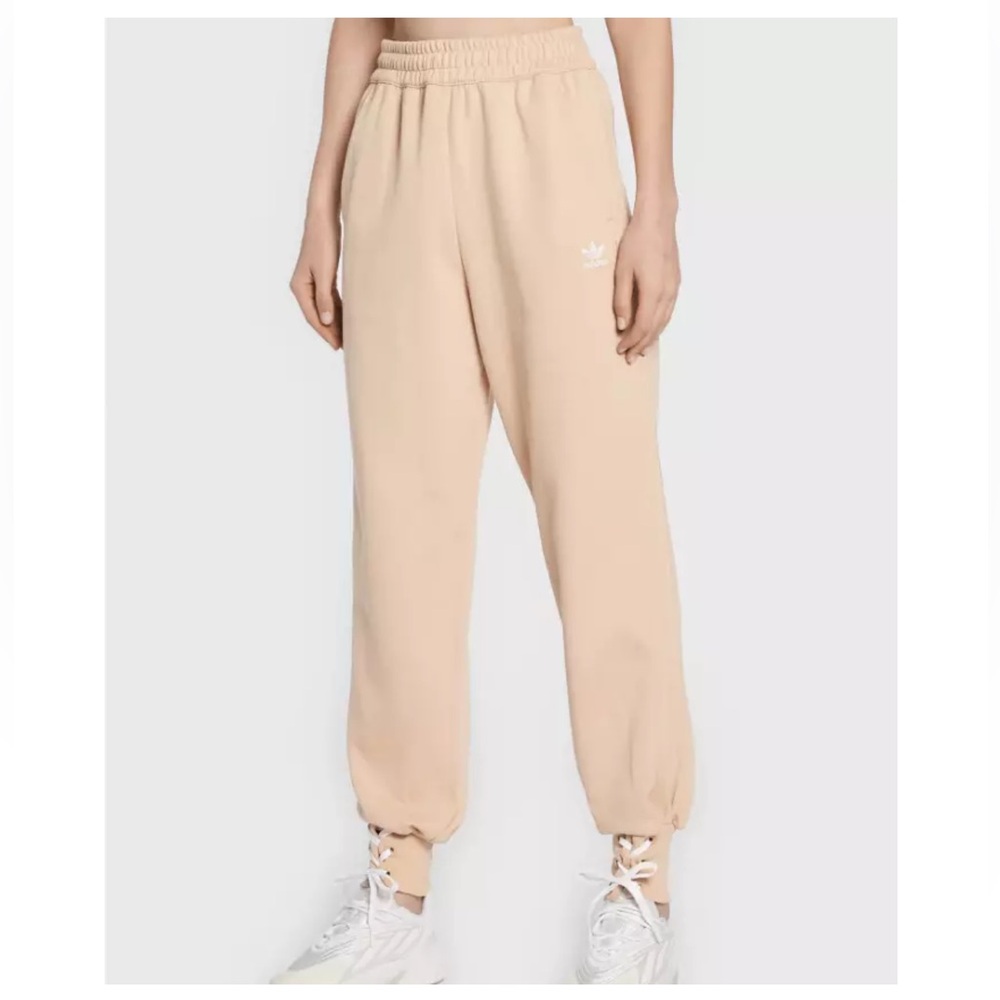 NWOT adidas Originals Women's Always Original Laced Cuff Pants Beige